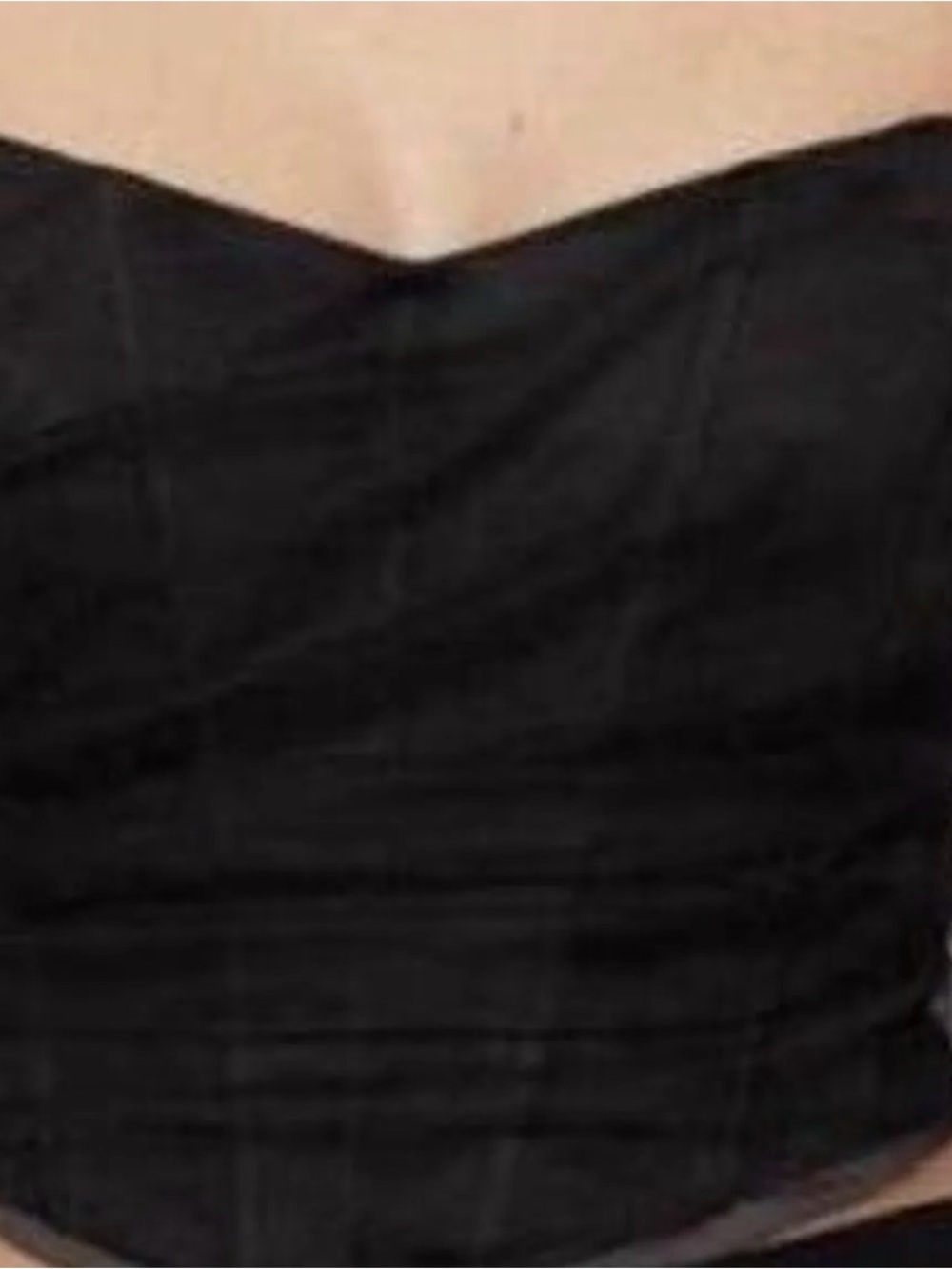 Zara Black Strapless Sweetheart Crop Top